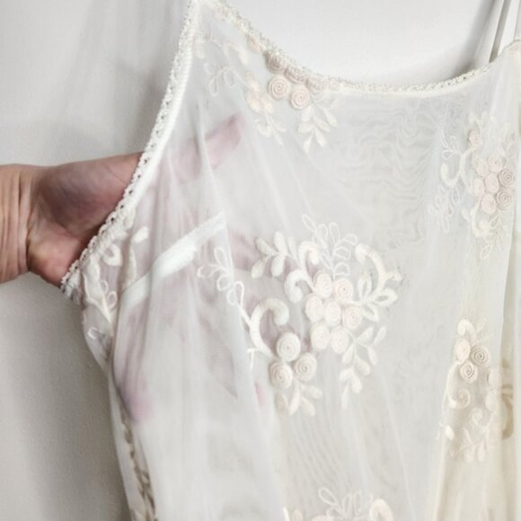 BHLDN Yoanna Baraschi Sunita White Boho Lace Bridal Short Romper Size M - Picture 4 of 16